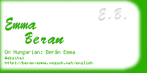 emma beran business card