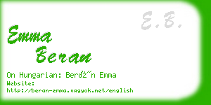 emma beran business card